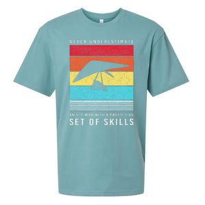 Old Man With Particular Set Of Skill Retro Hang Gliding Sueded Cloud Jersey T-Shirt