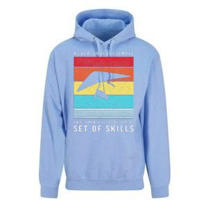 Old Man With Particular Set Of Skill Retro Hang Gliding Unisex Surf Hoodie