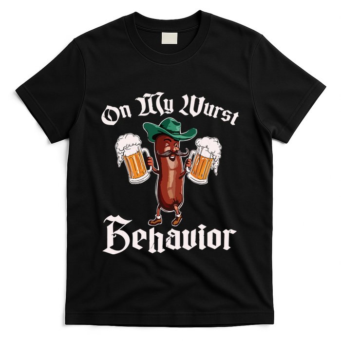 On My Wurst Behavior Funny Oktoberfest T-Shirt