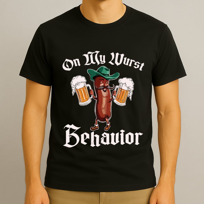 On My Wurst Behavior Funny Oktoberfest T-Shirt