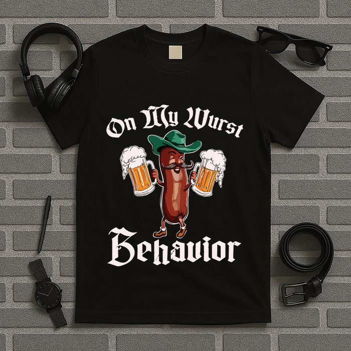 On My Wurst Behavior Funny Oktoberfest T-Shirt