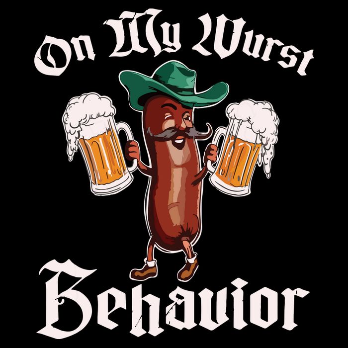 On My Wurst Behavior Funny Oktoberfest T-Shirt