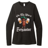 On My Wurst Behavior Funny Oktoberfest Womens CVC Long Sleeve Shirt