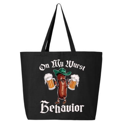 On My Wurst Behavior Funny Oktoberfest 25L Jumbo Tote