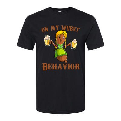 On My Wurst Behavior Bratwurst German Oktoberfest Funny Softstyle CVC T-Shirt