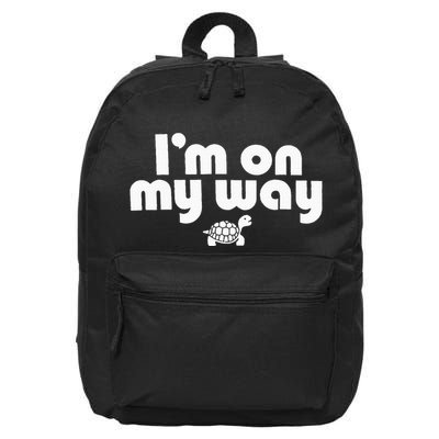 On My Way Slow And Steady Turtle Adventure 16 in Basic Backpack