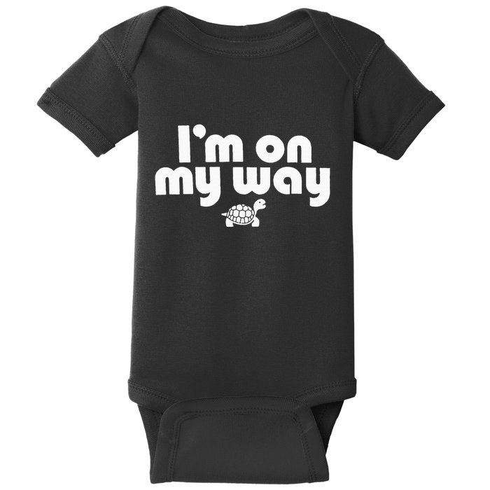 On My Way Slow And Steady Turtle Adventure Baby Bodysuit