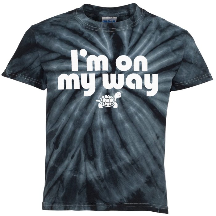 On My Way Slow And Steady Turtle Adventure Kids Tie-Dye T-Shirt