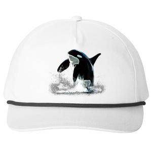 Orca Motif Whale Predator Animals Design Snapback Five-Panel Rope Hat