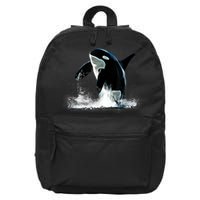 Orca Motif Whale Predator Animals Design 16 in Basic Backpack