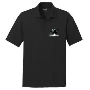 Orca Motif Whale Predator Animals Design PosiCharge RacerMesh Polo