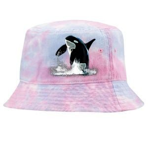 Orca Motif Whale Predator Animals Design Tie-Dyed Bucket Hat