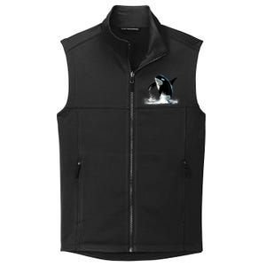 Orca Motif Whale Predator Animals Design Collective Smooth Fleece Vest