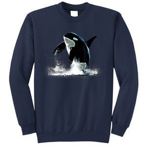 Orca Motif Whale Predator Animals Design Sweatshirt