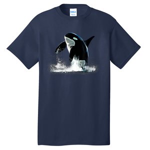 Orca Motif Whale Predator Animals Design Tall T-Shirt