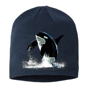 Orca Motif Whale Predator Animals Design Sustainable Beanie