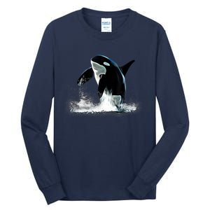 Orca Motif Whale Predator Animals Design Tall Long Sleeve T-Shirt