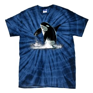 Orca Motif Whale Predator Animals Design Tie-Dye T-Shirt