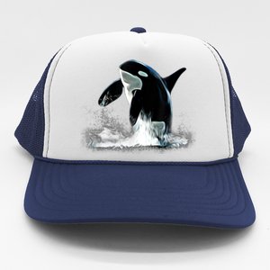 Orca Motif Whale Predator Animals Design Trucker Hat