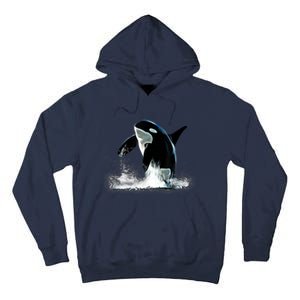 Orca Motif Whale Predator Animals Design Tall Hoodie