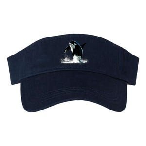 Orca Motif Whale Predator Animals Design Valucap Bio-Washed Visor