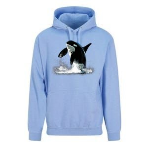 Orca Motif Whale Predator Animals Design Unisex Surf Hoodie