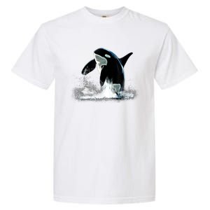 Orca Motif Whale Predator Animals Design Garment-Dyed Heavyweight T-Shirt