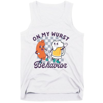 On My Wurst Behavior Funny Oktoberfest Tank Top