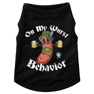 On My Wurst Behavior Funny Bratwurst Oktoberfest Doggie Tank