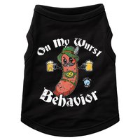 On My Wurst Behavior Funny Bratwurst Oktoberfest Doggie Tank