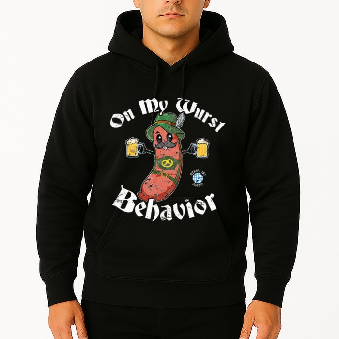 On My Wurst Behavior Funny Bratwurst Oktoberfest Hoodie