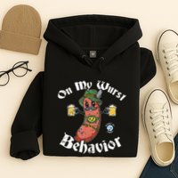 On My Wurst Behavior Funny Bratwurst Oktoberfest Hoodie