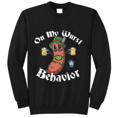 On My Wurst Behavior Funny Bratwurst Oktoberfest Sweatshirt