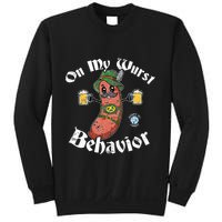 On My Wurst Behavior Funny Bratwurst Oktoberfest Sweatshirt
