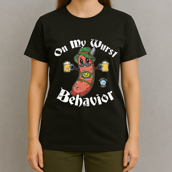 On My Wurst Behavior Funny Bratwurst Oktoberfest T-Shirt