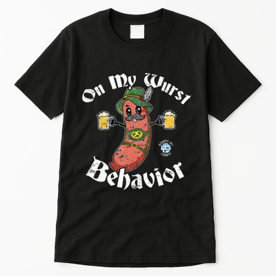 On My Wurst Behavior Funny Bratwurst Oktoberfest Tall T-Shirt