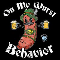 On My Wurst Behavior Funny Bratwurst Oktoberfest Bucket Hat