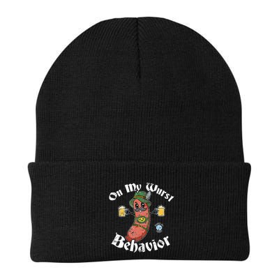 On My Wurst Behavior Funny Bratwurst Oktoberfest Beanie