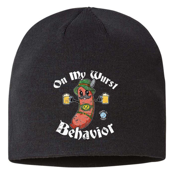 On My Wurst Behavior Funny Bratwurst Oktoberfest Sustainable Beanie