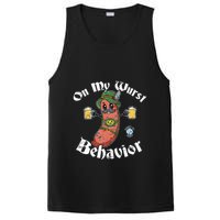 On My Wurst Behavior Funny Bratwurst Oktoberfest PosiCharge Competitor Tank