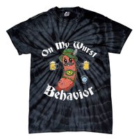 On My Wurst Behavior Funny Bratwurst Oktoberfest Tie-Dye T-Shirt