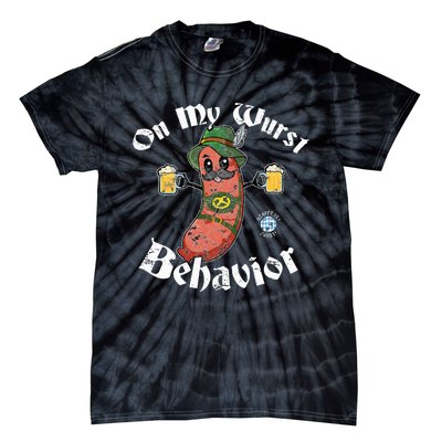 On My Wurst Behavior Funny Bratwurst Oktoberfest Tie-Dye T-Shirt