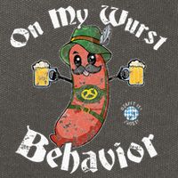 On My Wurst Behavior Funny Bratwurst Oktoberfest Cotton Canvas Backpack