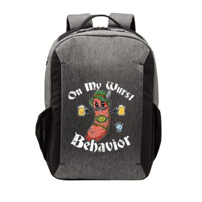 On My Wurst Behavior Funny Bratwurst Oktoberfest Vector Backpack