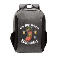 On My Wurst Behavior Funny Bratwurst Oktoberfest Vector Backpack