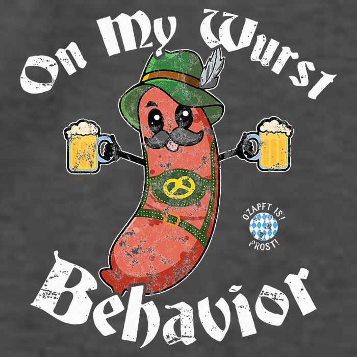 On My Wurst Behavior Funny Bratwurst Oktoberfest Vector Backpack