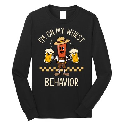 On My Wurst Behavior Sausage Funny Oktoberfest Long Sleeve Shirt