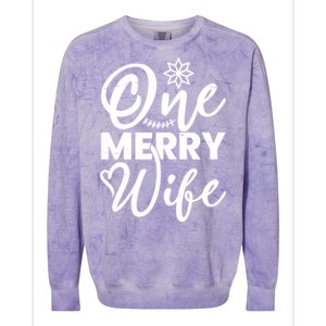 One Merry Wife Christmas Gift Colorblast Crewneck Sweatshirt