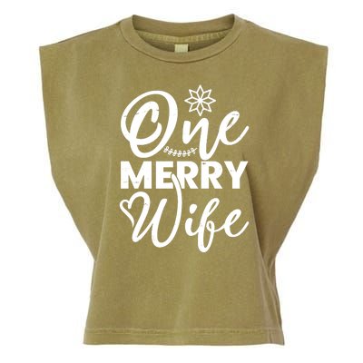 One Merry Wife Christmas Gift Garment-Dyed Women's Muscle Tee