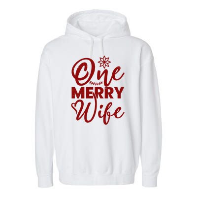 One Merry Wife Christmas Gift Garment-Dyed Fleece Hoodie